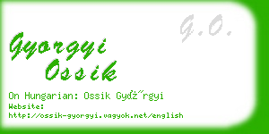 gyorgyi ossik business card